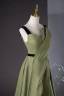 Chic / Beautiful Sage Green Prom Dresses 2024 A-Line / Princess Square Neckline Sleeveless Backless Floor-Length / Long Prom Formal Dresses