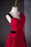 Elegant Burgundy Prom Dresses 2024 A-Line / Princess Square Neckline Sleeveless Backless Sweep Train Prom Formal Dresses
