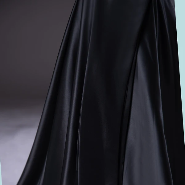 Elegant Black Prom Dresses 2024 A-Line / Princess Spaghetti Straps Sleeveless Backless Floor-Length / Long Prom Formal Dresses