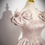 Elegant Blushing Pink Beading Rhinestone Pearl Printing Prom Dresses 2024 Ball Gown Square Neckline Sleeveless Bow Backless Floor-Length / Long Prom Formal Dresses