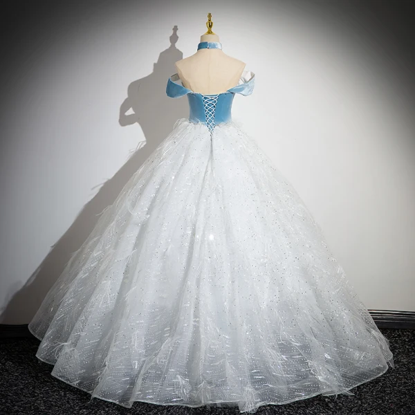 Schöne Weiß Strass Pailletten Quaste Ballkleider 2024 Ballkleid Off Shoulder Ärmellos Rückenfreies Lange Ball Festliche Kleider
