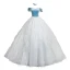 Schöne Weiß Strass Pailletten Quaste Ballkleider 2024 Ballkleid Off Shoulder Ärmellos Rückenfreies Lange Ball Festliche Kleider
