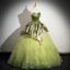 Fashion Sage Green Pleated Prom Dresses 2024 Ball Gown Strapless Sleeveless Backless Floor-Length / Long Prom Formal Dresses