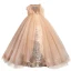 Sparkly Gold Sequins Prom Dresses 2024 Ball Gown Strapless Sleeveless Backless Floor-Length / Long Prom Formal Dresses
