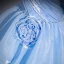 Charming Sky Blue Beading Pearl Cascading Ruffles Prom Dresses 2024 Ball Gown Strapless Sleeveless Backless Floor-Length / Long Prom Formal Dresses