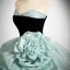 Fashion Mint Green Flower Cascading Ruffles Prom Dresses 2024 Ball Gown Strapless Sleeveless Backless Floor-Length / Long Prom Formal Dresses