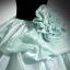 Fashion Mint Green Flower Cascading Ruffles Prom Dresses 2024 Ball Gown Strapless Sleeveless Backless Floor-Length / Long Prom Formal Dresses