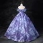 Flower Fairy Multi-Colors Appliques Pearl Rhinestone Glitter Prom Dresses 2024 Ball Gown Strapless Sleeveless Backless Floor-Length / Long Prom Formal Dresses