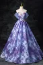 Flower Fairy Multi-Colors Appliques Pearl Rhinestone Glitter Prom Dresses 2024 Ball Gown Strapless Sleeveless Backless Floor-Length / Long Prom Formal Dresses