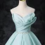Chic / Beautiful Mint Green Chiffon Prom Dresses 2024 Ball Gown Strapless Sleeveless Backless Rhinestone Sash Floor-Length / Long Prom Formal Dresses