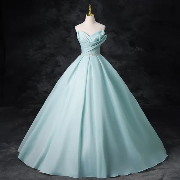 Chic Belle Vert Citron Chiffon Robe De Bal 2024 Robe Boule Bustier Sans Manches Dos Nu Faux Diamant Ceinture Longue Promo Robe De Ceremonie