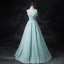 Chic / Beautiful Mint Green Chiffon Prom Dresses 2024 Ball Gown Strapless Sleeveless Backless Rhinestone Sash Floor-Length / Long Prom Formal Dresses
