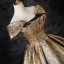 Elegant Gold Sequins Glitter Prom Dresses 2024 Ball Gown Off-The-Shoulder Short Sleeve Backless Floor-Length / Long Prom Formal Dresses