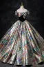 Fancy Multi-Colors Prom Dresses 2024 Ball Gown Off-The-Shoulder Bow Short Sleeve Backless Floor-Length / Long Prom Formal Dresses
