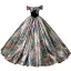 Fancy Multi-Colors Prom Dresses 2024 Ball Gown Off-The-Shoulder Bow Short Sleeve Backless Floor-Length / Long Prom Formal Dresses