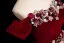 Elegant Rose Gold Rhinestone Pearl Appliques Velvet Prom Dresses 2024 Ball Gown Off-The-Shoulder Short Sleeve Backless Floor-Length / Long Prom Formal Dresses
