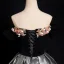 Vintage / Retro Silver Pearl Appliques Prom Dresses 2024 Ball Gown Strapless Sleeveless Backless Floor-Length / Long Prom Formal Dresses