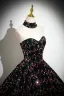 Glitzernden Multifarben Pailletten Ballkleider 2024 Ballkleid Bandeau Ärmellos Rückenfreies Sweep / Pinsel Zug Ball Festliche Kleider