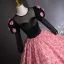 Lovely Candy Pink Appliques Prom Dresses 2024 Ball Gown Scoop Neck Backless 3/4 Sleeve Floor-Length / Long Prom Formal Dresses