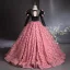 Lovely Candy Pink Appliques Prom Dresses 2024 Ball Gown Scoop Neck Backless 3/4 Sleeve Floor-Length / Long Prom Formal Dresses