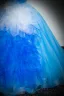 Unusual Pool Blue Appliques Cascading Ruffles Prom Dresses 2024 Ball Gown Strapless Sleeveless Backless Floor-Length / Long Prom Formal Dresses