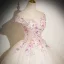Chic / Beautiful Champagne Multi-Colors Sequins Lace Flower Appliques Prom Dresses 2024 Ball Gown Off-The-Shoulder Sleeveless Backless Floor-Length / Long Prom Formal Dresses