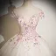 Chic / Beautiful Champagne Multi-Colors Sequins Lace Flower Appliques Prom Dresses 2024 Ball Gown Off-The-Shoulder Sleeveless Backless Floor-Length / Long Prom Formal Dresses