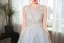 Chic / Beautiful Sky Blue Rhinestone Lace Flower Prom Dresses 2023 A-Line / Princess Scoop Neck Sleeveless Backless Floor-Length / Long Prom Formal Dresses