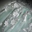 Elegant Sage Green Appliques Lace Flower Pearl Prom Dresses 2024 Ball Gown Scoop Neck Sleeveless Backless Floor-Length / Long Formal Dresses