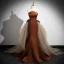 Fashion Coffee Satin Prom Dresses 2024 Trumpet / Mermaid Strapless Sleeveless Backless Bow Sweep Train Prom Formal Dresses