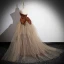 Fashion Coffee Satin Prom Dresses 2024 Trumpet / Mermaid Strapless Sleeveless Backless Bow Sweep Train Prom Formal Dresses