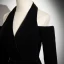 Modest  Black Glitter Prom Dresses 2024 A-Line / Princess Halter 3/4 Sleeve Backless Floor-Length / Long Formal Dresses