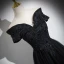 Elegant Black Beading Sequins Prom Dresses 2024 A-Line / Princess Off-The-Shoulder Short Sleeve Backless Floor-Length / Long Formal Dresses