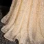 Sparkly Burgundy Beading Pearl Sequins Prom Dresses 2024 A-Line / Princess Off-The-Shoulder Short Sleeve Backless Floor-Length / Long Prom Formal Dresses
