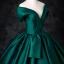 Elegant Dark Green Satin Prom Dresses 2024 Ball Gown Strapless Sleeveless Backless Floor-Length / Long Prom Formal Dresses