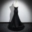 Sexy Noire Robe De Bal 2024 Trompette / Sirène Bustier Sans Manches Dos Nu Train De Balayage Robe De Ceremonie