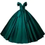 Elegant Dark Green Satin Prom Dresses 2024 Ball Gown Strapless Sleeveless Backless Floor-Length / Long Prom Formal Dresses