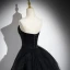 Sexy Noire Robe De Bal 2024 Trompette / Sirène Bustier Sans Manches Dos Nu Train De Balayage Robe De Ceremonie