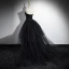 Sexy Noire Robe De Bal 2024 Trompette / Sirène Bustier Sans Manches Dos Nu Train De Balayage Robe De Ceremonie