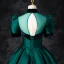 Elegant Dark Green Satin Prom Dresses 2024 Ball Gown High Neck Short Sleeve Backless Floor-Length / Long Prom Formal Dresses