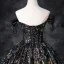 Sparkly Multi-Colors Sequins Black Prom Dresses 2024 Ball Gown Off-The-Shoulder Sleeveless Backless Floor-Length / Long Prom Formal Dresses