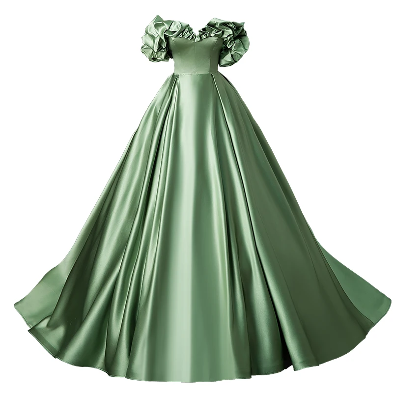 slim fit dress slacks Sage Green Satin Halter Neck Dress With Lace-Up Back