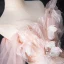 Charmant Rosa Perlenstickerei Perle Pailletten Gespaltete Front Ballkleider 2024 A Linie Bandeau Ärmellos Rückenfreies Lange Ball Festliche Kleider