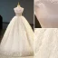 Sexy Champagne Tassel Evening Dresses 2023 Ball Gown Pearl Strapless Sleeveless Backless Floor-Length / Long Evening Party Formal Dresses