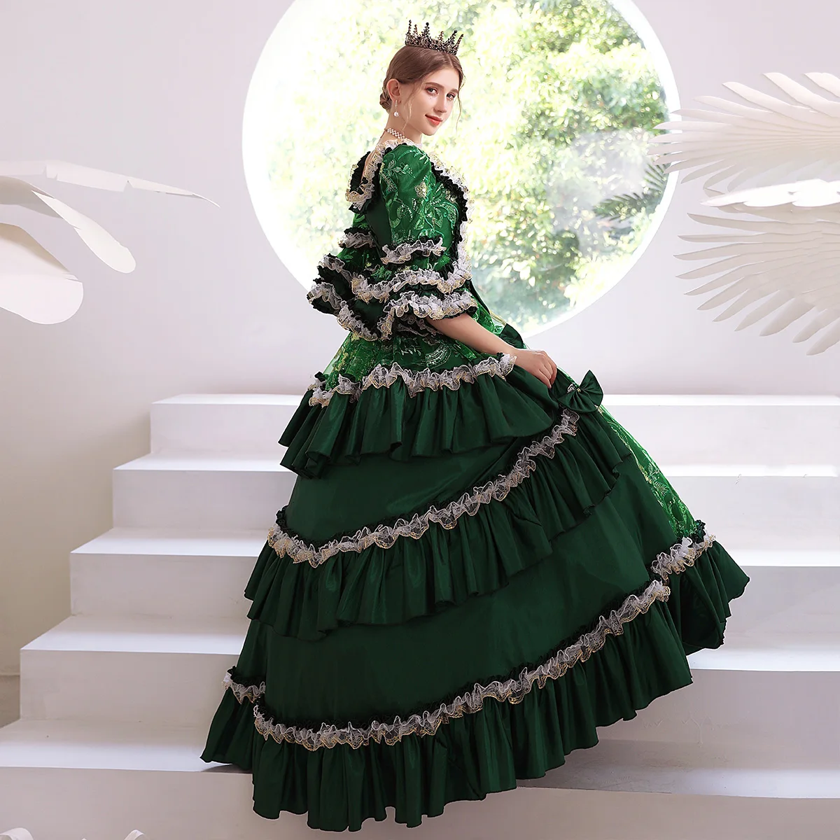 green emerald velvet dress Amazon.com: GZCYL Emerald Green Pageant Dress for Girls Sparkly Girls  Christmas Dress Long Sleeves Flower Girl: Clothing, Shoes & Jewelry main image 0