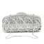 Luxury / Gorgeous Silver Clutch Bags Metal Beading Pierced Rhinestone Handmade  Wedding Cocktail Party Evening Party Accessories 2019