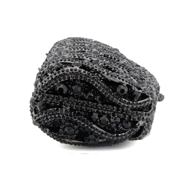Luxury / Gorgeous Silver Clutch Bags Metal Beading Pierced Rhinestone Handmade Wedding Cocktail Party Evening Party Accessories 2019