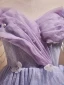 Sexy Lavendel Applikationen Perle Pailletten Kurze Partykleider 2023 Bandeau Ärmellos Rückenfreies Festliche Kleider
