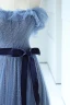 Fashion Pool Blue Sequins Bow Sash Prom Dresses 2024 A-Line / Princess Strapless Sleeveless Backless Floor-Length / Long Formal Dresses