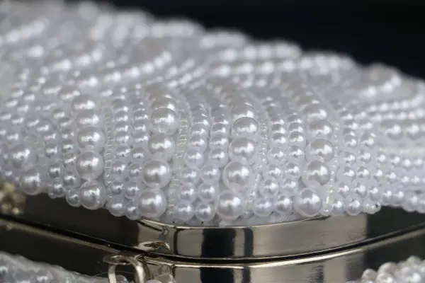 Luxury / Gorgeous White Clutch Bags Beading Pearl Rhinestone Handmade Wedding Cocktail Party Evening Party Prom Accessories 2019